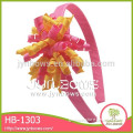 High end popular pink ribbon low price plain metal headbands